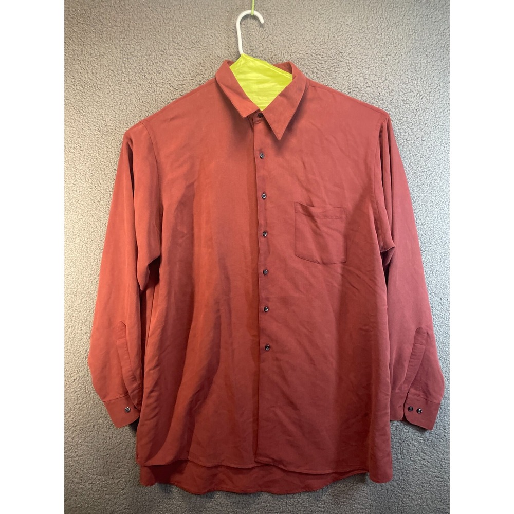John Henry Men's 18 34/35 Long Sleeve Dress Shirt Business Preppy